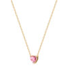 Collana con Cuore pendente realizzato in Argento 925 placcato in oro bianco  FC0402