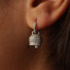Coppia orecchini Campanella di Capri realizzata in Argento 925 placcato in oro bianco FC0443